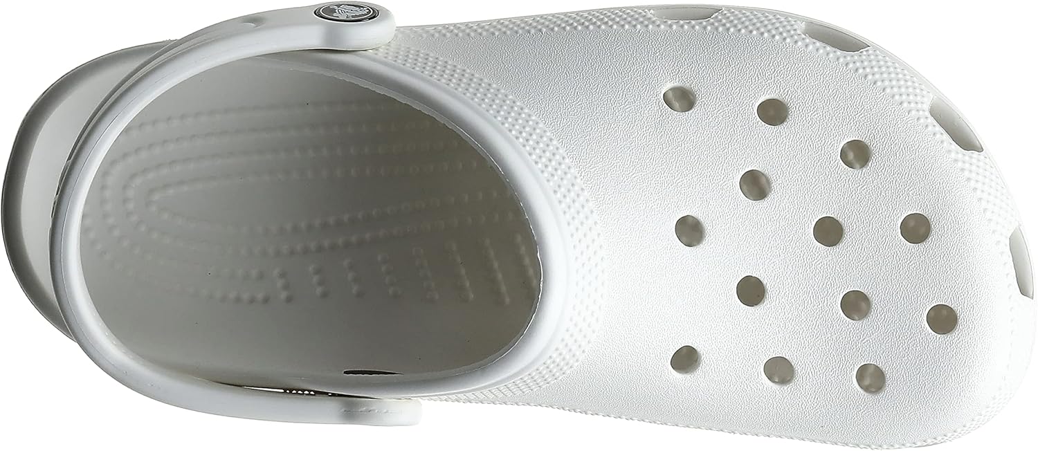Crocs Unisex-Adult Classic Clogs 9 Women/7 Men White