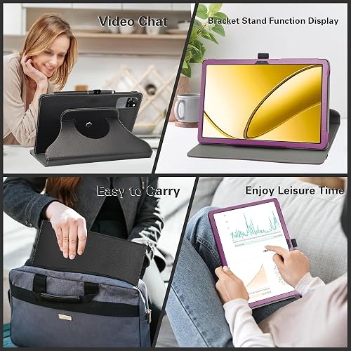 Rotating Case for Blackview 13 Case,360 Degree Rotating With Premium PU Leather Sleeve Cover Case for Blackview MEGA 8 13 Inch Tablet,Purple - 5