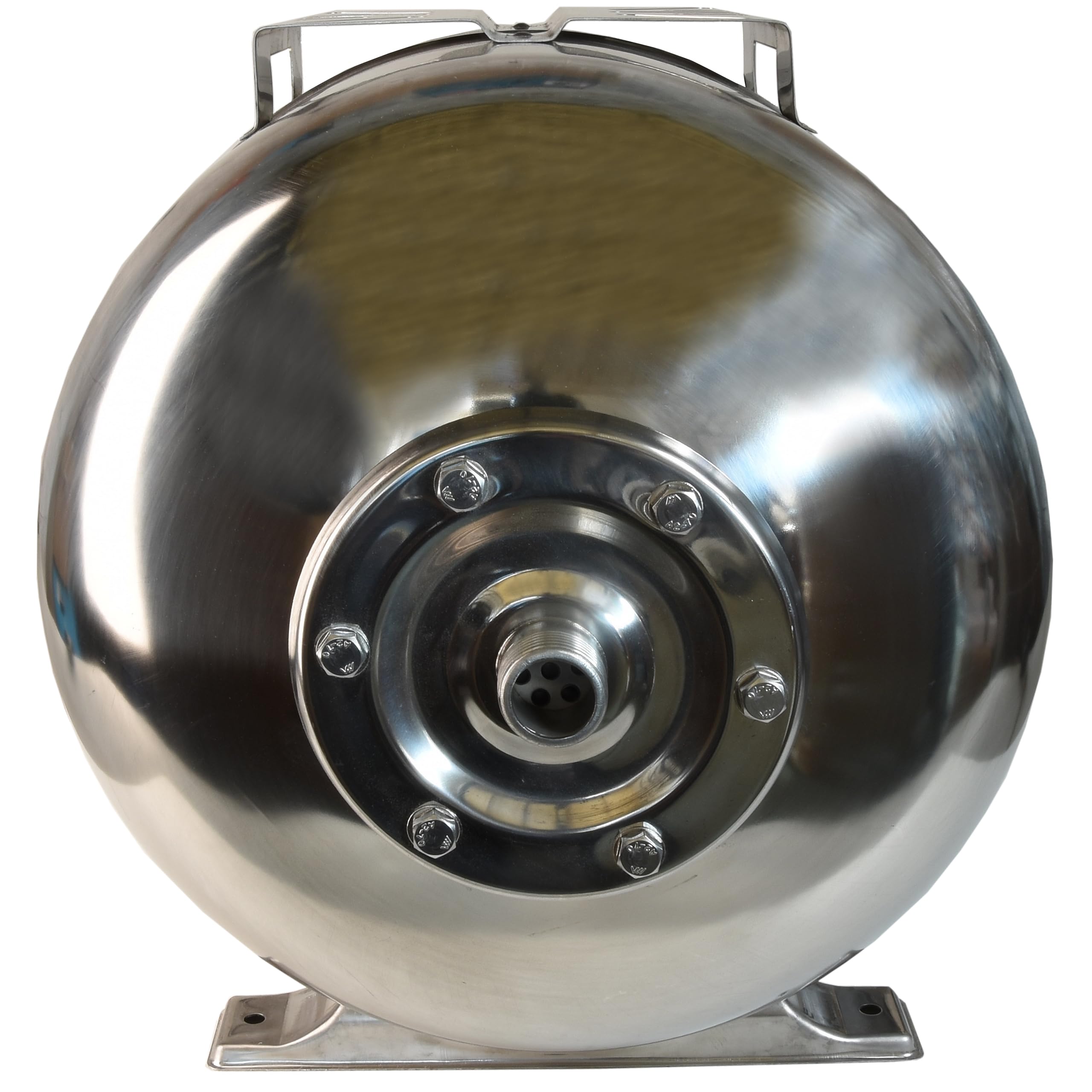 Réservoir à Vessie Sous Pression 50L - Groupe de Surpression - Rccordement 1" - Cuve Ballon en Acier Inoxydable INOX - pour Pompe Domestique, Pompe de Puit - Suppresseur Pompe - Horizontal 50 Litres