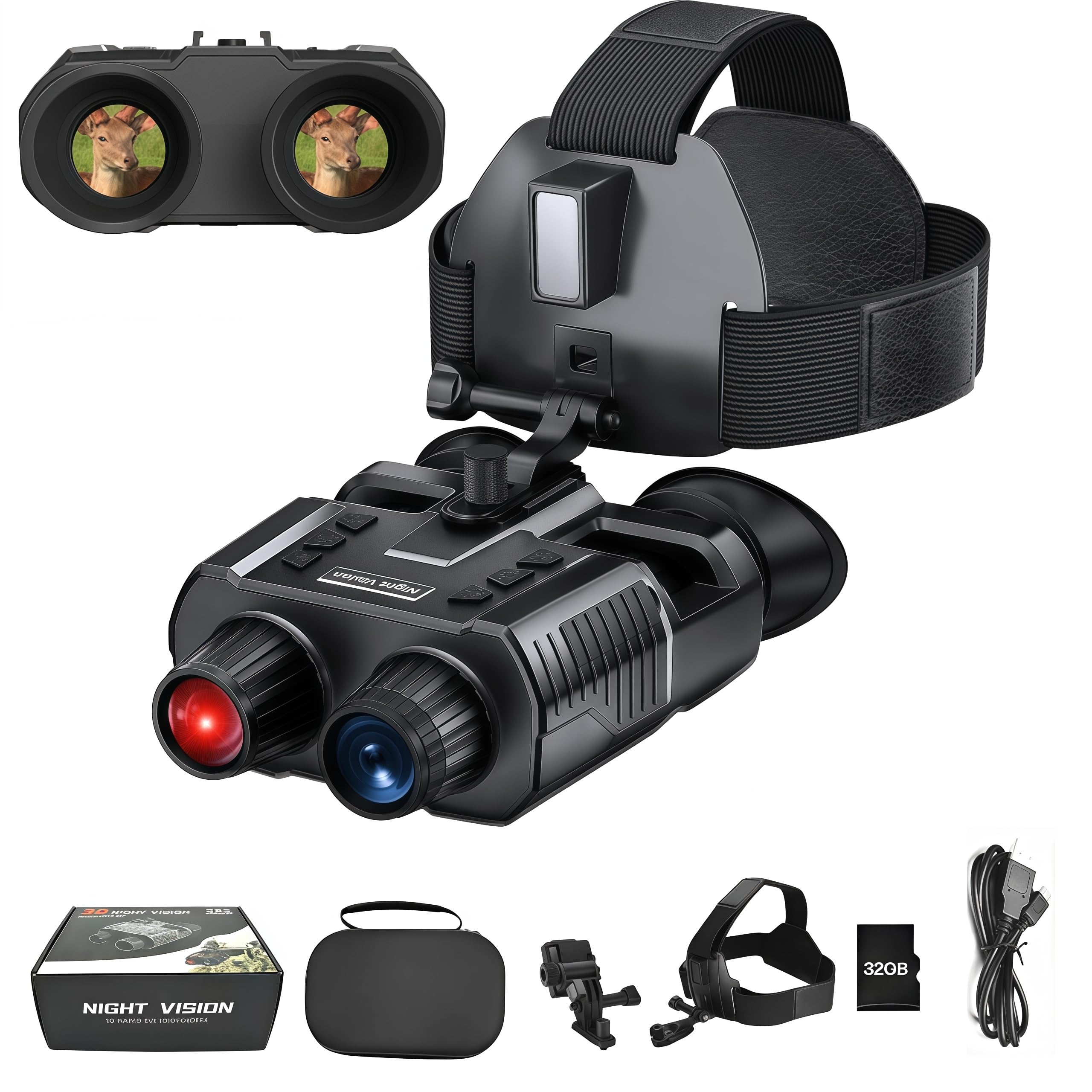 Night Vision Goggles for Adults Infrared Binoculars 4K for Bird Watching