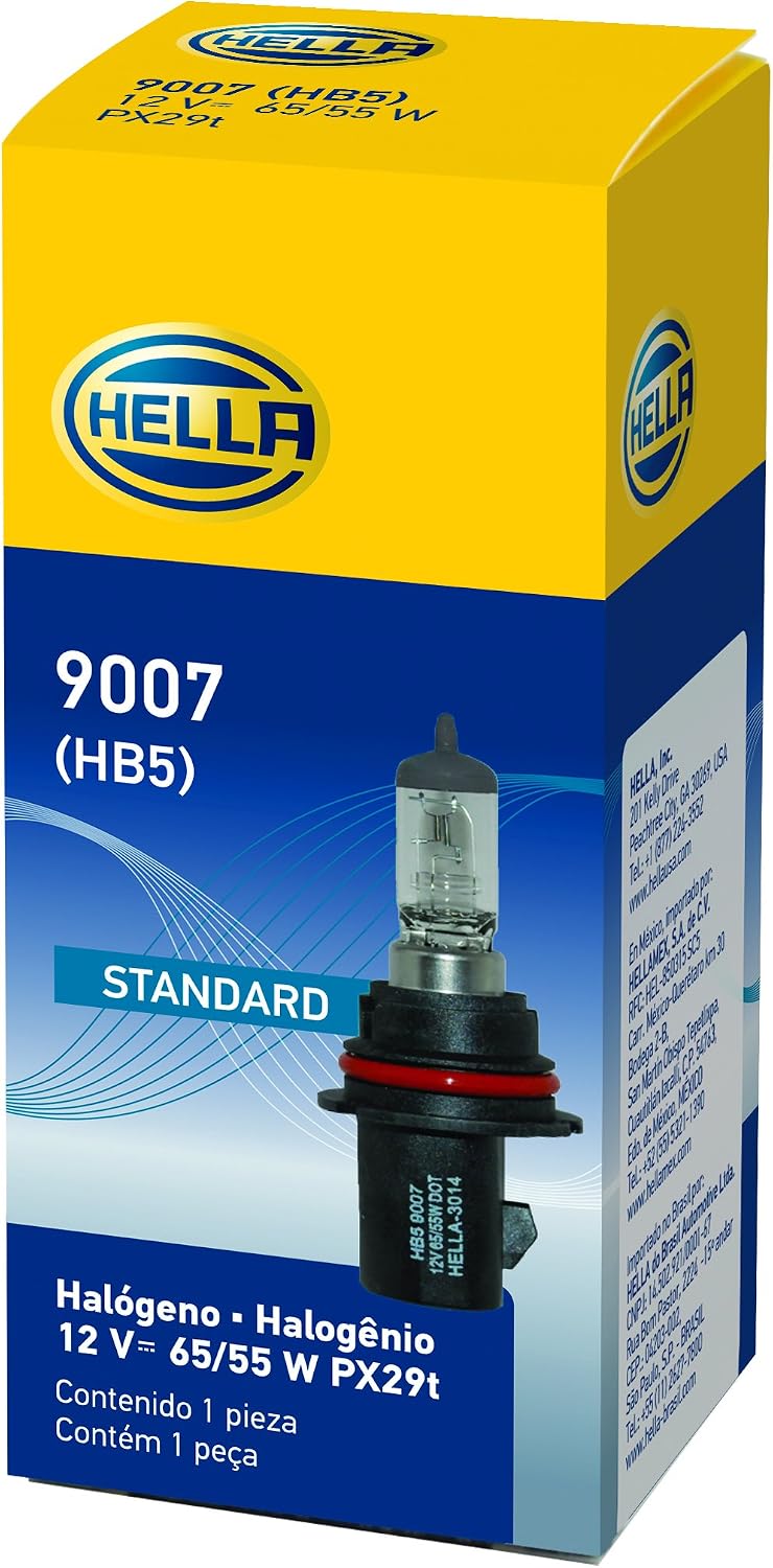 HELLA 9007 Standard Halogen Bulb, 12 V, 65/55W, Multi