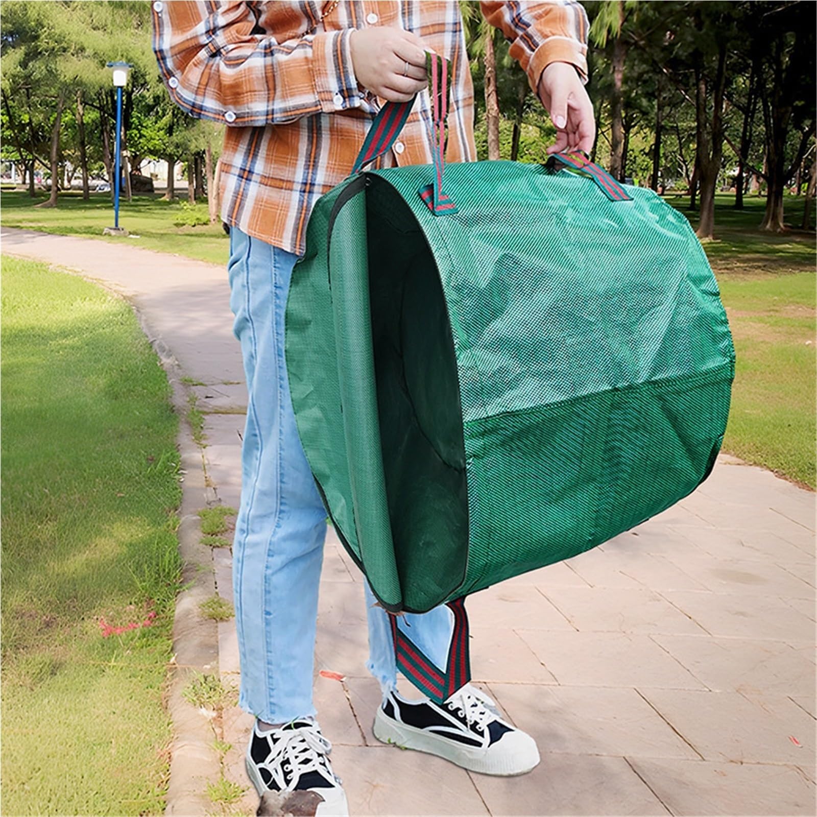 Bolsa para Residuos de Jardín Bolsa de basura hojas jardín cubierta PP | For la recolección de malezas(120L)