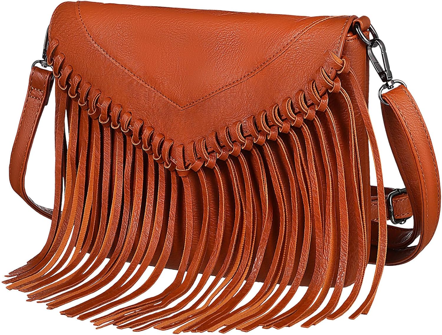 CALLARON Women Tassel Purse Tassel Shoulder Bag Leather Western Fringe Messenger Bag Small Shoulder Bag Vintage Fringe Crossbody Purse for Girls Women