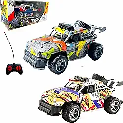 Carrinho Controle Remoto Off Road 4x4 Recarregável Diversas Cores Ótimo p/Presentear