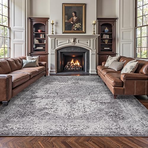 Vista 185 de jinchan Alfombra de pasillo lavable de 2 x 10 pulgadas, estilo vintage, envejecida, para interiores, delgada, tradicional, con estampado floral