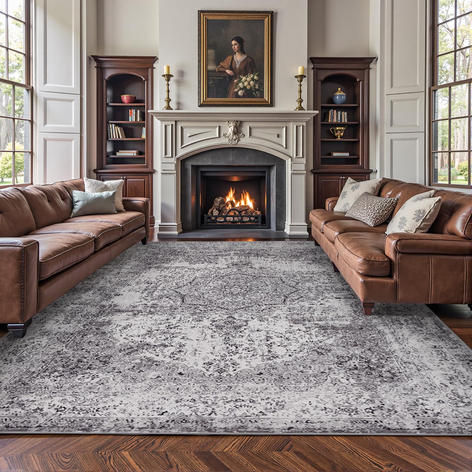 Amazon.com: jinchan Area Rug 8x10 Washable Living Room Rug Vintage