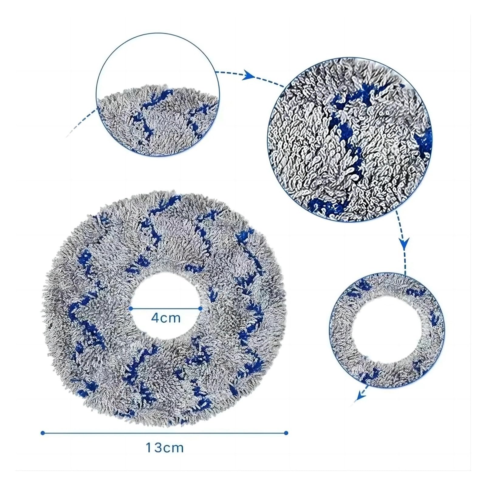 Mop Rag Teile,Kompatibel Mit Ecovacs T20 OMNI X1 OMNI T10 TURBO