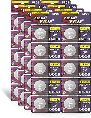 Miniatura 1 de YKM Batería de litio CR1620 1620 3V LM1620 BR1620 ECR1620 Batería de botón de celda de moneda, paquete de 40