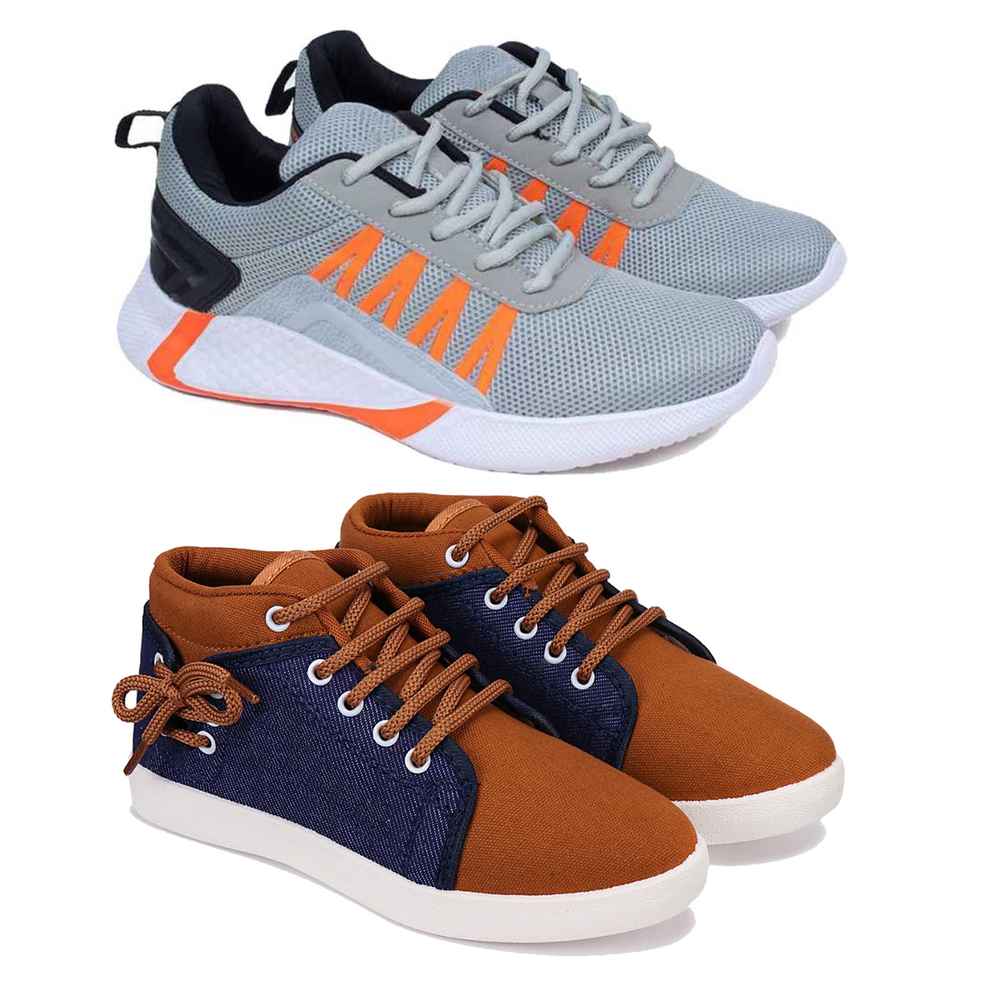 BERSACHE Sports Shoes for Kids|Latest Stylish Sports Shoes for Boys|Lace-Up Lightweight Multicolour Shoes for Running, Walking, Gym,Trekking and Hiking Shoes for Kids (Pack of 2) Combo(AL)-1720-3105 (B09ZPNVP6D) Amazon Price History, Amazon Price Tracker