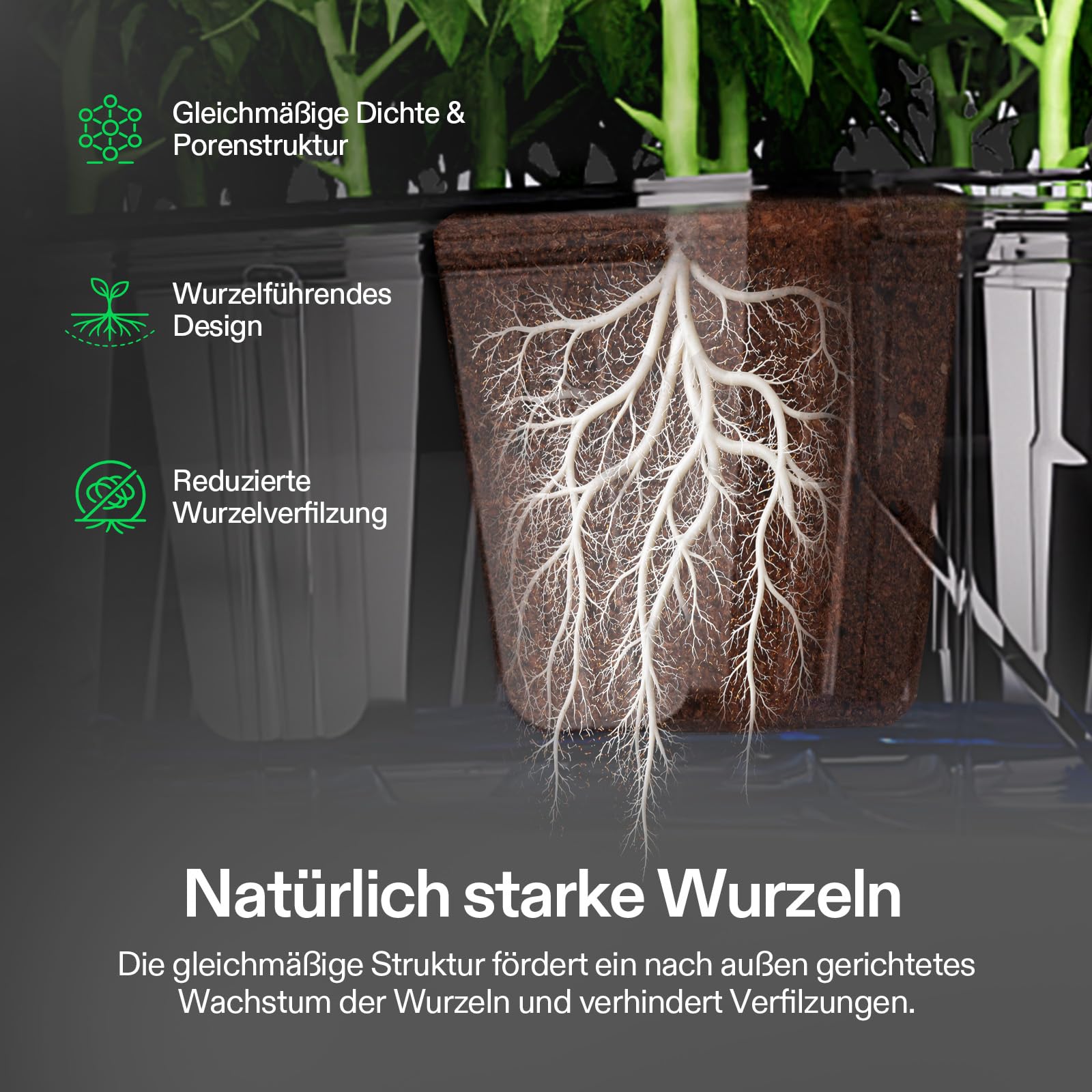 VIVOSUN Seed Rooter Anzuchtwürfel, 40 Stück Pflanzstarter für Stecklinge & Sämlinge, Schnelle Keimung & starke Wurzeln, Passend für VSeed Smart Box und Anzuchtschalen