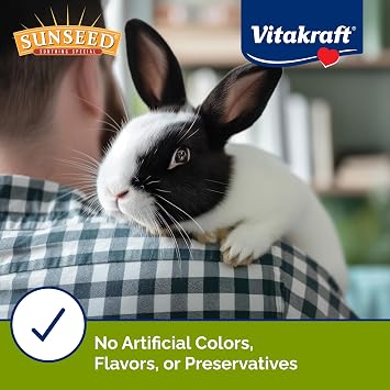 Vitakraft Sunseed Vita Prima Daily Adult Rabbit Food 8 lb Bag with Timothy Hay Pellets Vegetables and Fruits Providing Wholesome Daily Nutrition for Happy Healthy Rabbits