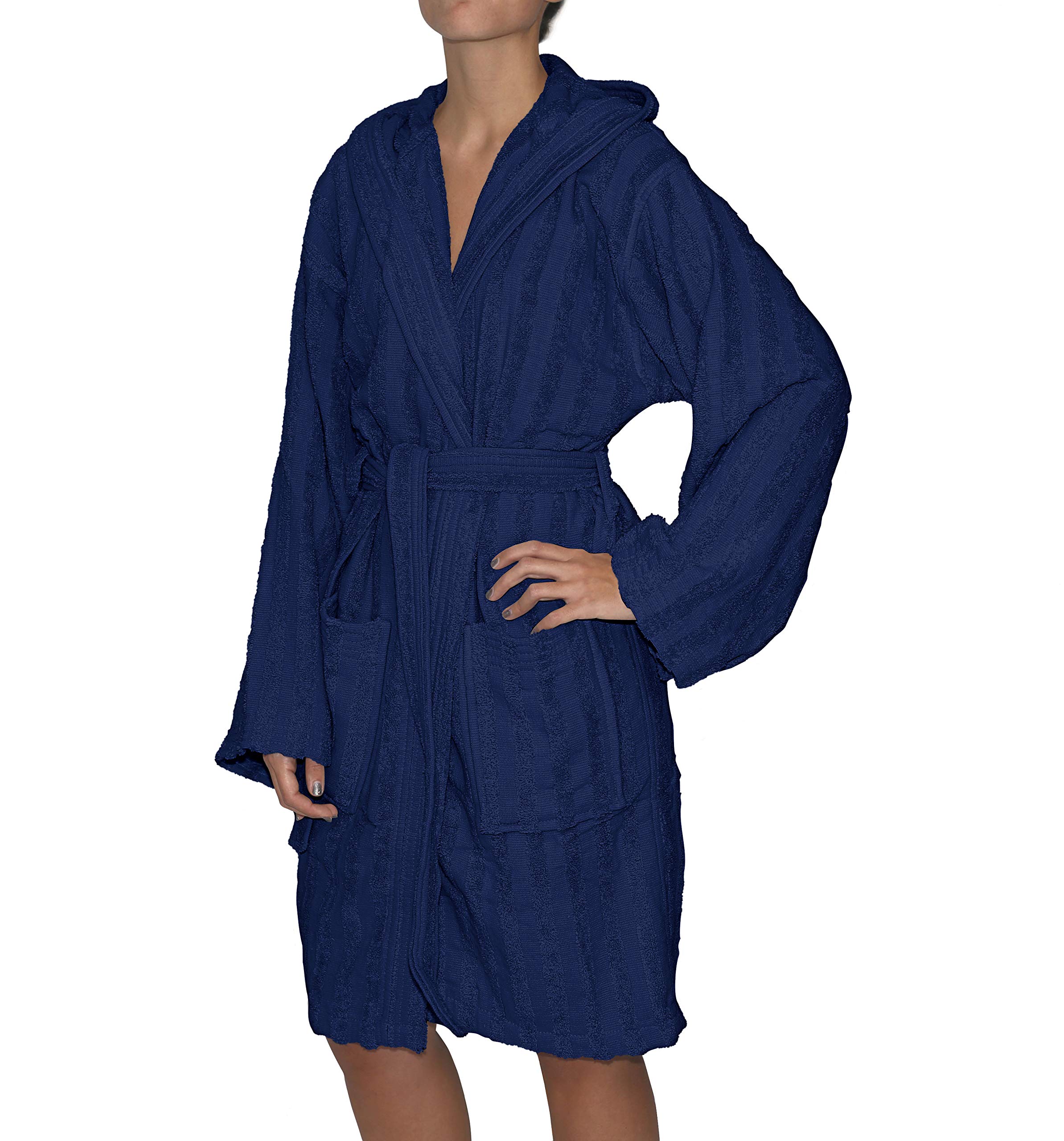 MAYRA Accappatoio In Morbida Spugna Di 100% Cotone Personalizzabile Con Iniziali Nome Ricamate M Celeste 106383774