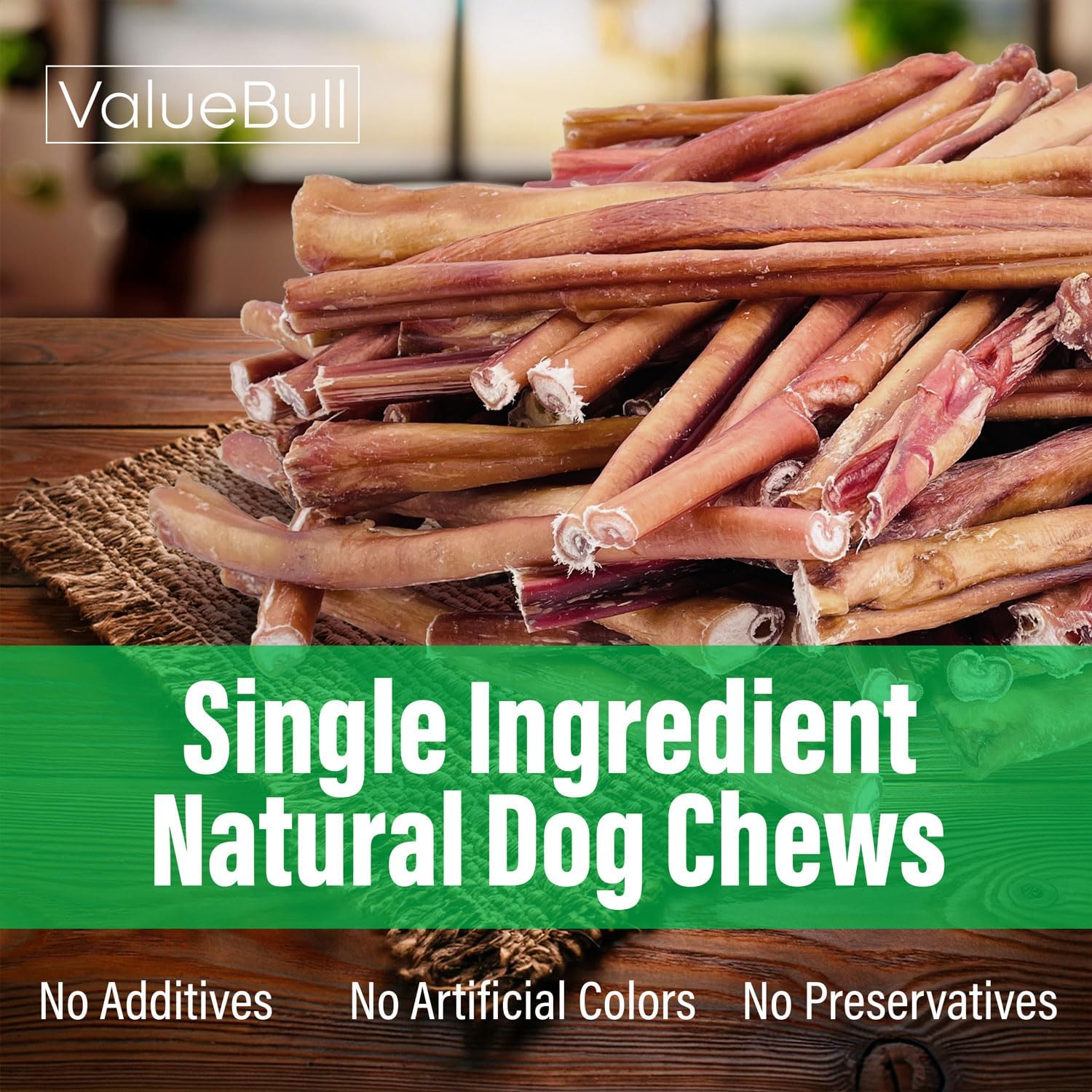 ValueBull Bully Sticks for Dogs, Medium 12 Inch, 50 Count - All Natural, Grass Fed, Single Ingredient, Long Lasting Dog Treats Medium - 50 Sticks image 7 of 9 B07PQ8RL6T