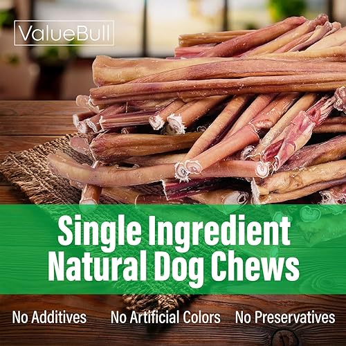 Miniatura 7 de ValueBull Bully Sticks para perros, gruesos de 12 pulgadas, 25 unidades, golosinas naturales para perros, 100% carne de res, un solo ingrediente