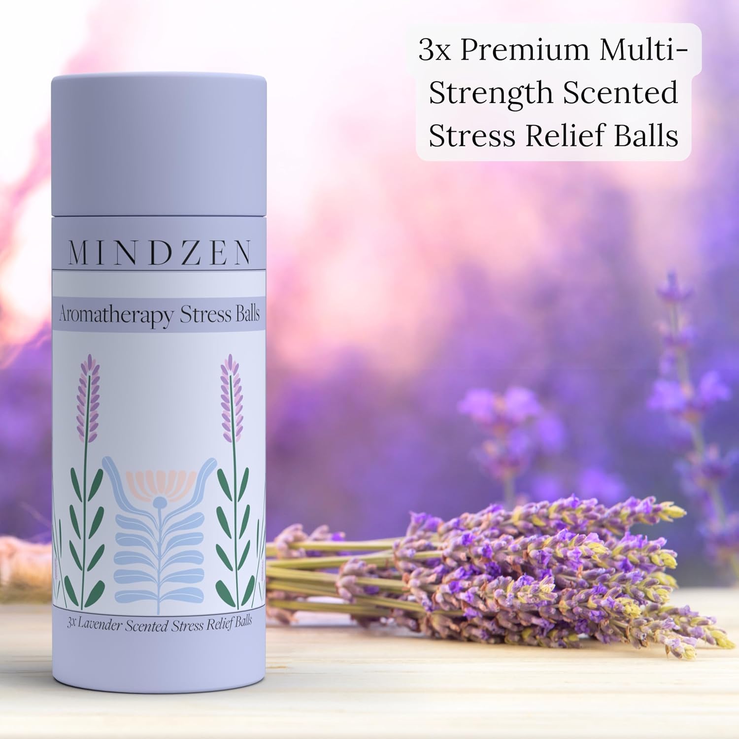 Lavender Stress Balls for Adults | Aroma Infused for Anxiety and Stress Relief | Enhance Mindfulness & Focus | Tri-Strength Physical Therapy Hand Grip Exercise and Calming Sensory Fidget Tool - Image 2
