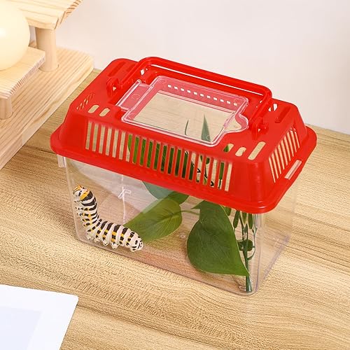 Miniatura 6 de MAGICLULU 4 piezas de terrario portátil para pecera, decoración de acuario, para lagartos, bajo el mar, fiesta, terrario, tortuga, terrario para