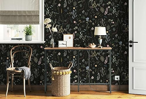 Miniatura 6 de Dimoon Papel tapiz floral de 78.7 x 16.1 pulgadas, papel tapiz autoadhesivo de granada, papel tapiz de granada extraíble para estantes, rollo de