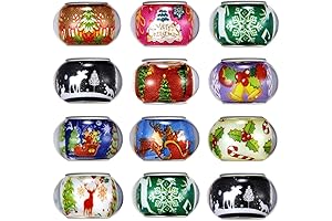 Troll Beads Resin Christmas Charm Beads for European Charm Bracelets