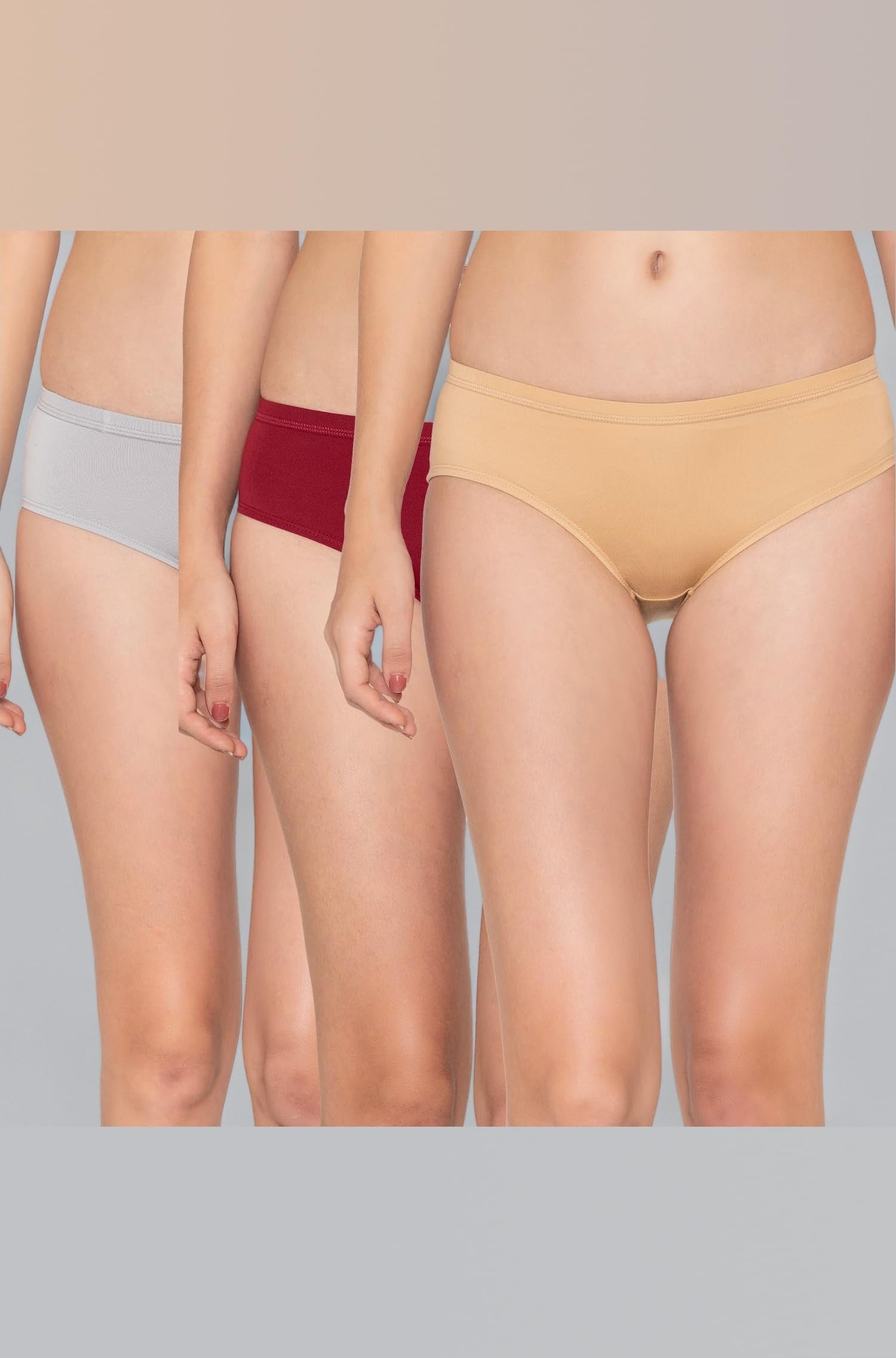 Kalyani Oliver Mid Waist Hipster Style Panties for Girls | Pack of 3
