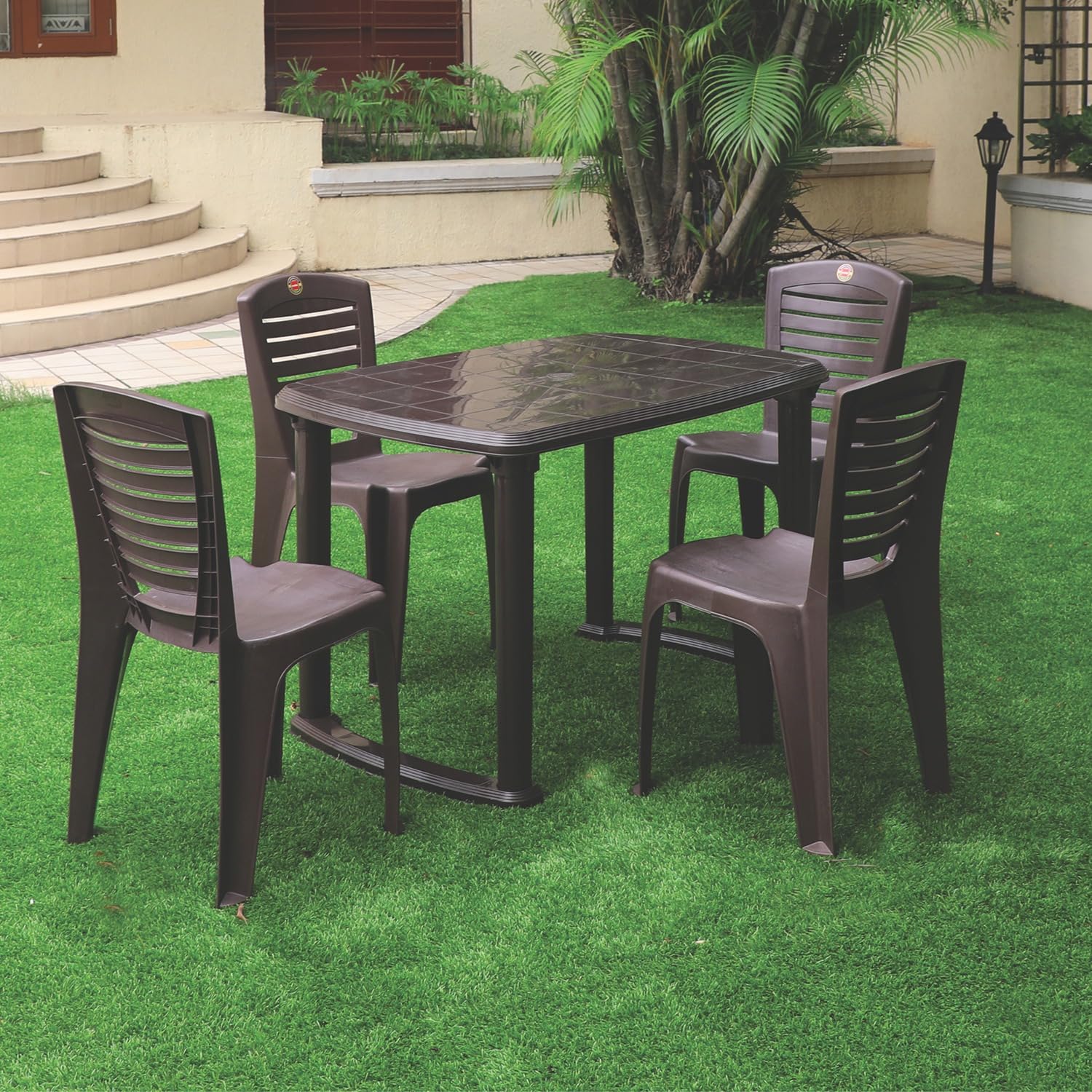 Cello Senator Plastic Dining Table (Matte Brown)