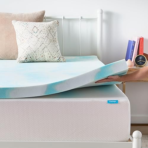 Miniatura 7 de Espuma de memoria Topper Linenspa 3 pulgadas gel swirl, Memory Foam, King 2-Azul,Gel Clásico,Azul,https://www.amazon.com/dp/undefined