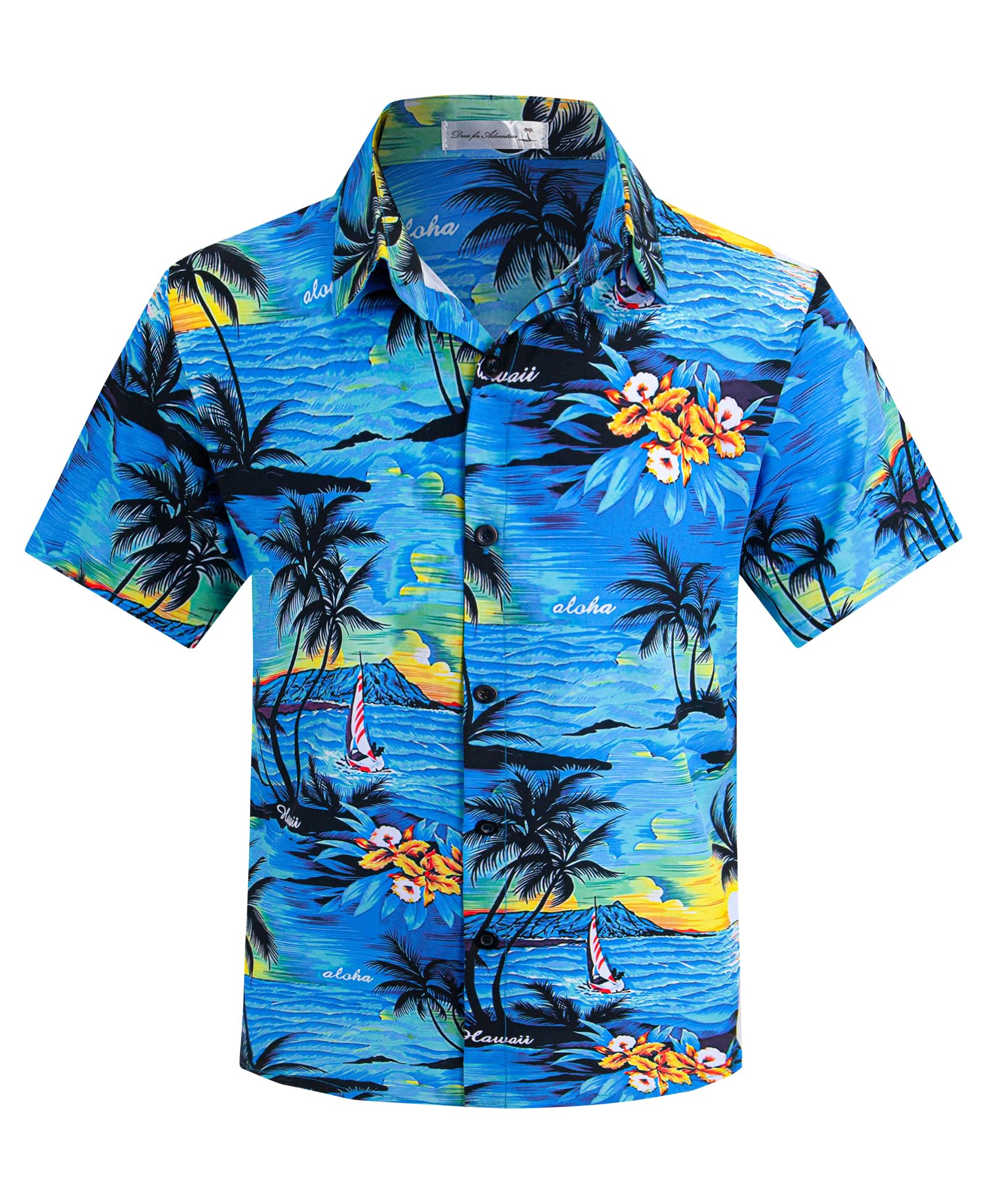 Hawaiian Shirt Palm Tree Stag Beach Holiday Aloha Summer Fancy