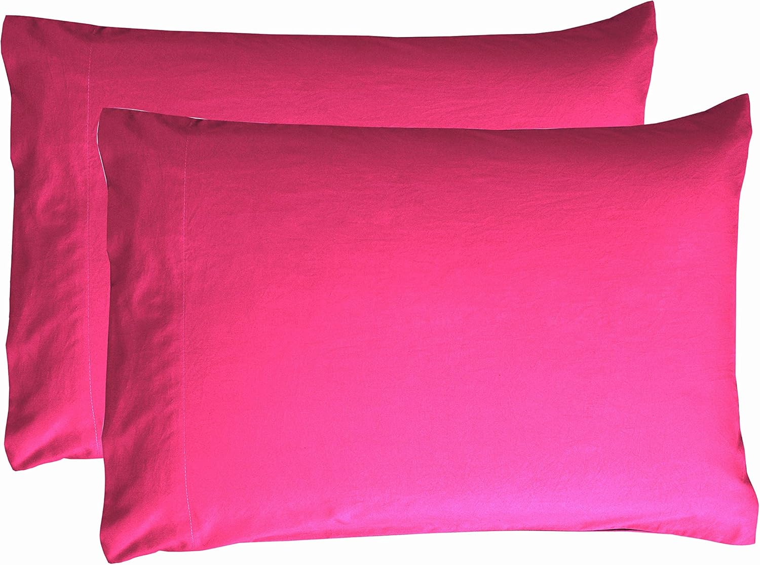 Xtream Fabric 100% Natural Cotton Sateen Weave 800 Thread Count Queen Size 4 Piece Sheet Set - 1 Flat Sheet, 1 Fitted Sheet and 2 Pillowcase - Fits Mattress Up to 15" Deep Pocket Hot Pink