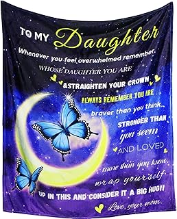 to My Daughter Blanket from Mom,Daughter Gifts-Birthday Gifts for Daughter,Mother to Daughter Gifts,Daughter Birthday Gift...