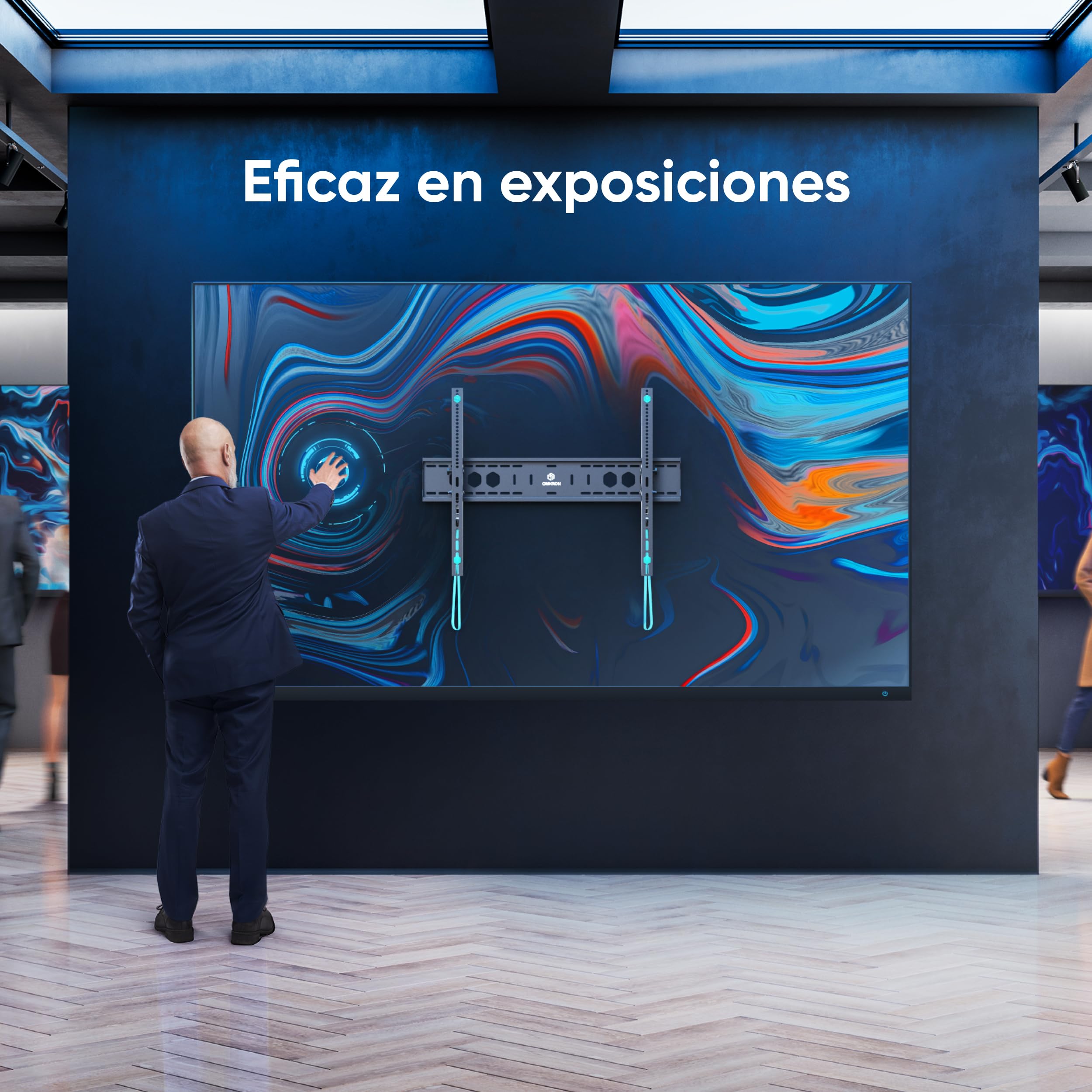 ONKRON Soporte TV Pared 60-110 Pulgadas, hasta 120 kg, Colgador para Television VESA 200x200-900x600 mm, Brazo para Televisor Inclinable, Soporte Pared TV Universal, con Inclinación Negro UT12-B