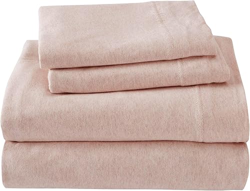 Miniatura 2 de Brooklyn Flat Juego de sábanas de punto de jersey, matrimonial, color melocotón rubor