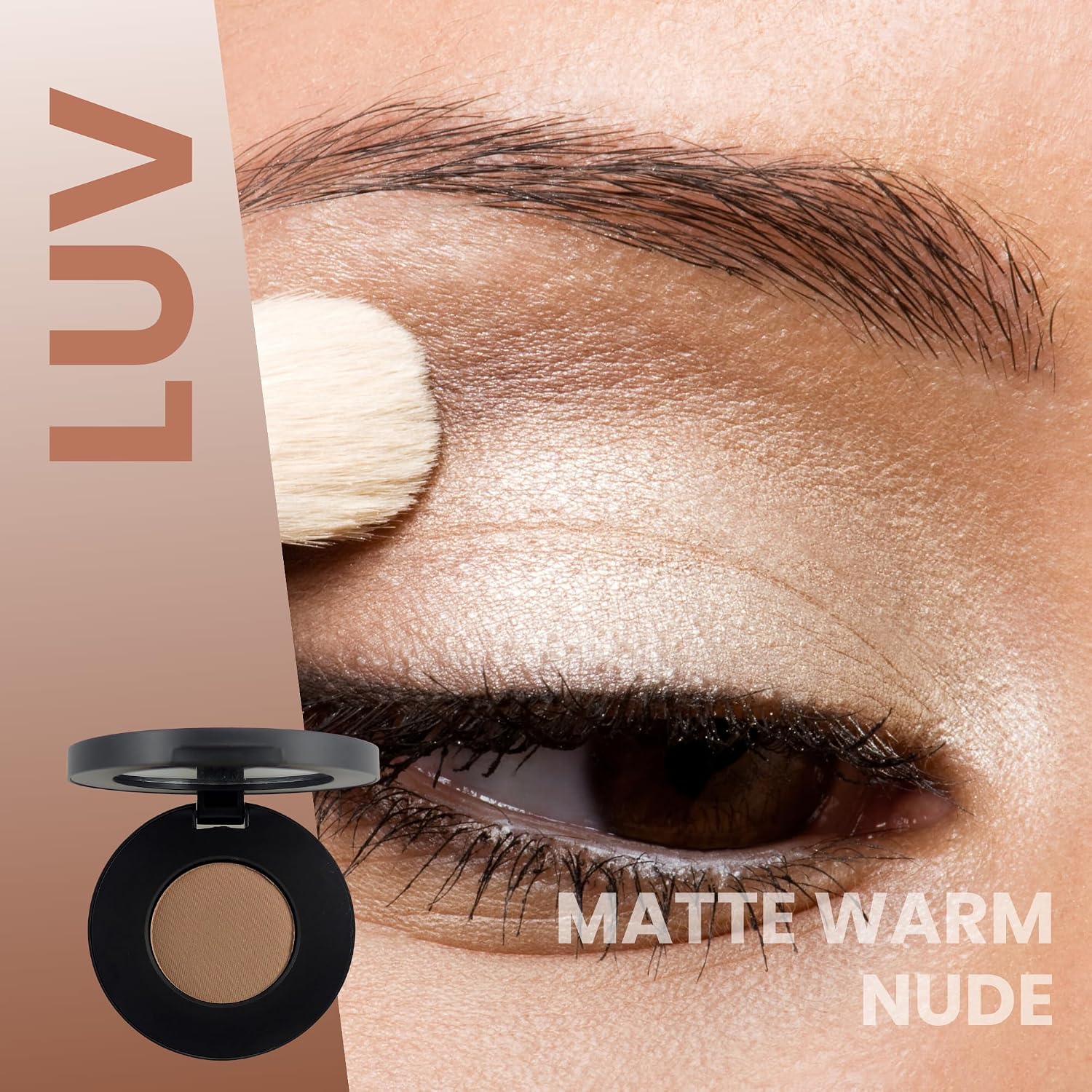 POISE Makeup Mineral Pressed Eye Color Compact with Earth-mineral High Pigments | Talc-free and Paraben-free Eye Shadow, LUV
