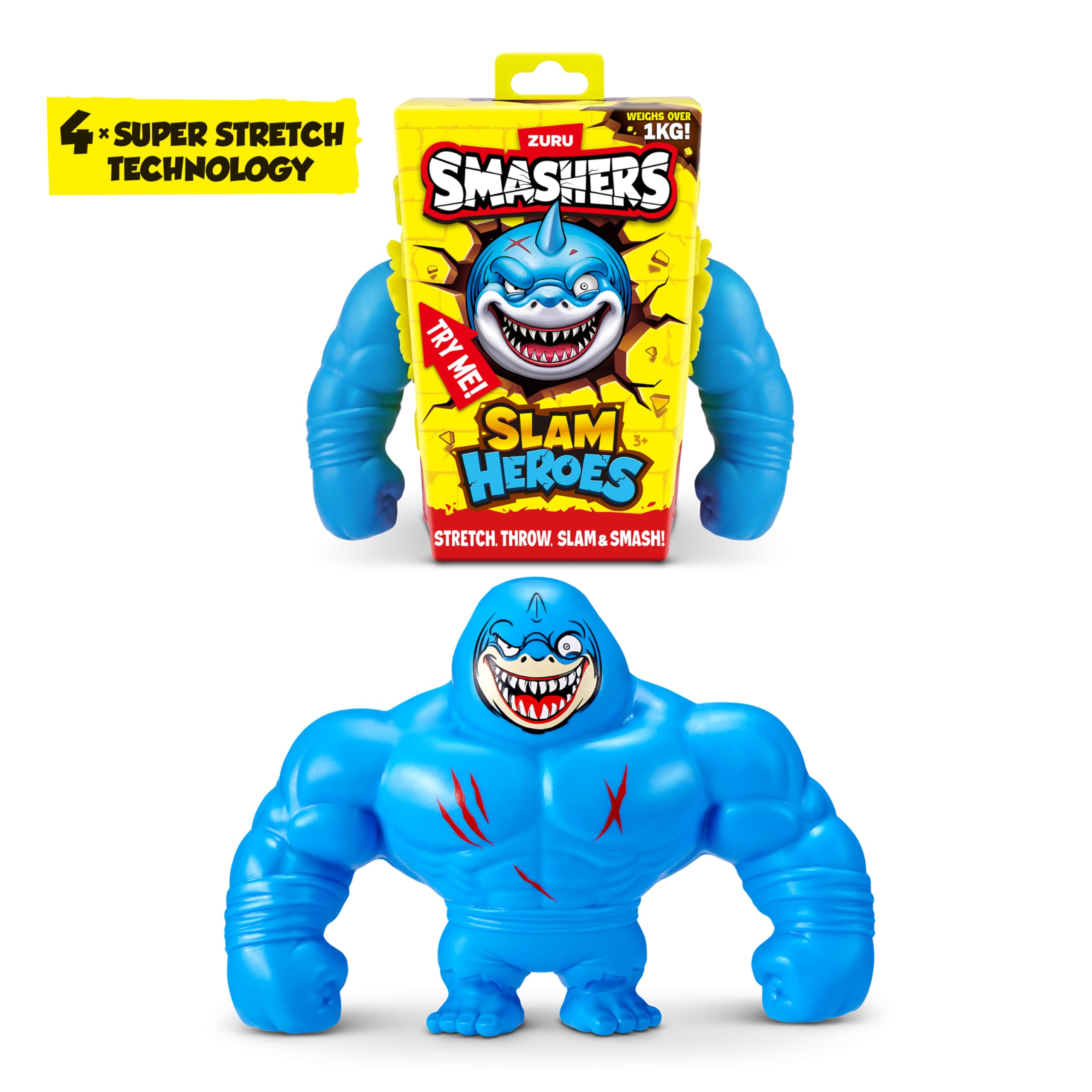 Amazon.com: Smashers SLAM Heroes by ZURU, Shark Stretchable Toy