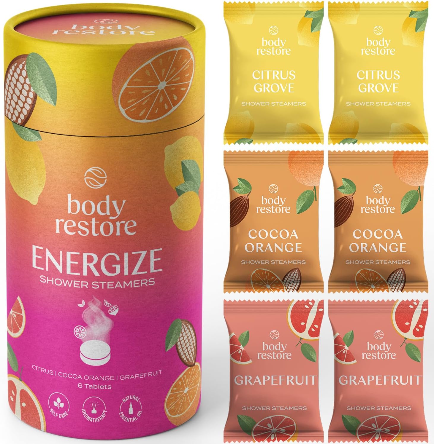 Body Restore Shower Steamers Aromatherapy 6 Pack