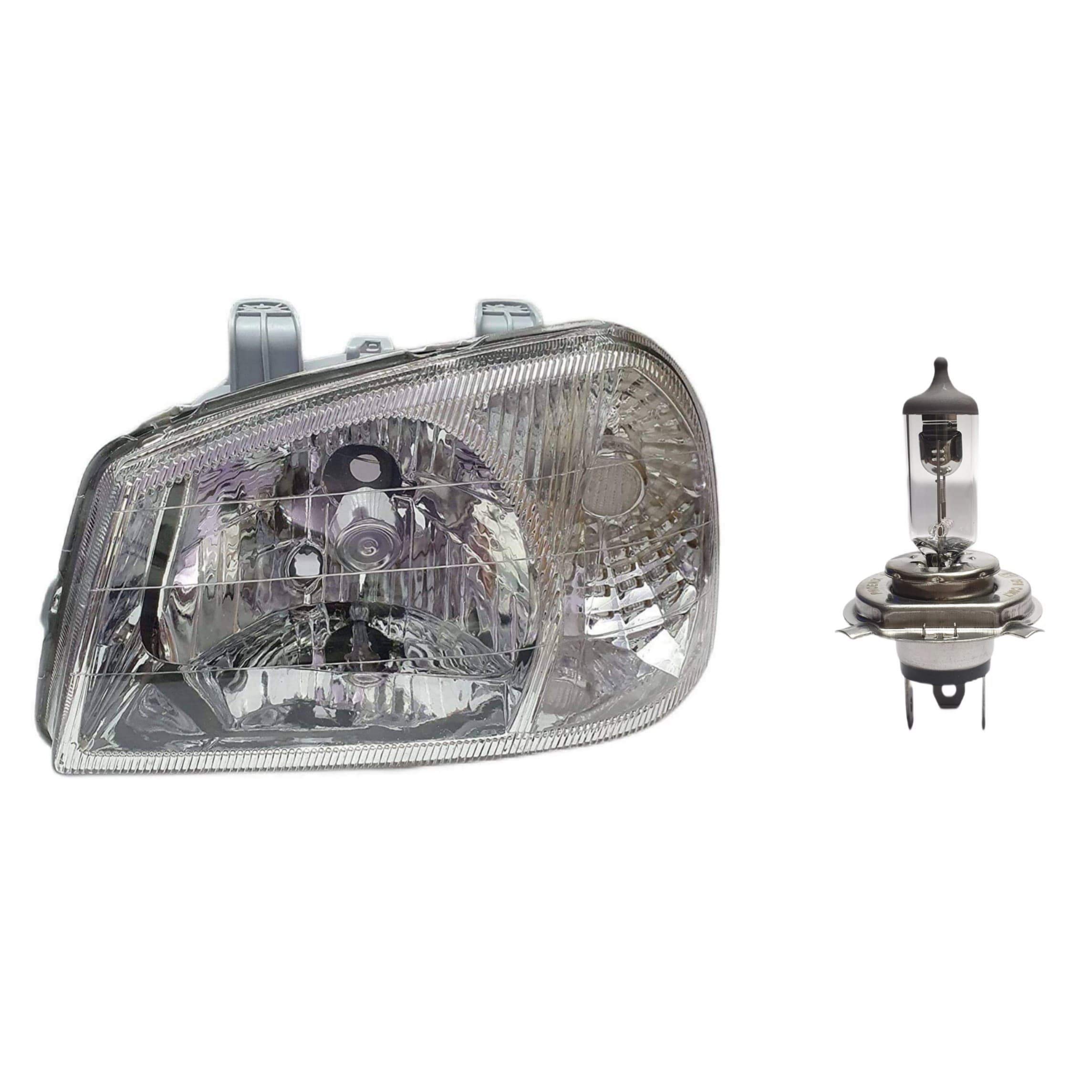 K D Headlight assembly for Maruti Zen With Bulb (Left/Passenger Side) Without Motor 2003-2006 ( WITHOUT ADJUSTABLE MOTOR)