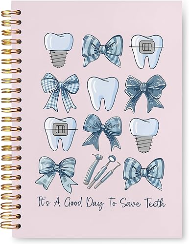 Miniatura 10 de Cuaderno de regalos para dentistas, asistente de higienista dental, regalos de oficina para mujeres, cuaderno de tapa dura en espiral de 5.5 x 8.3