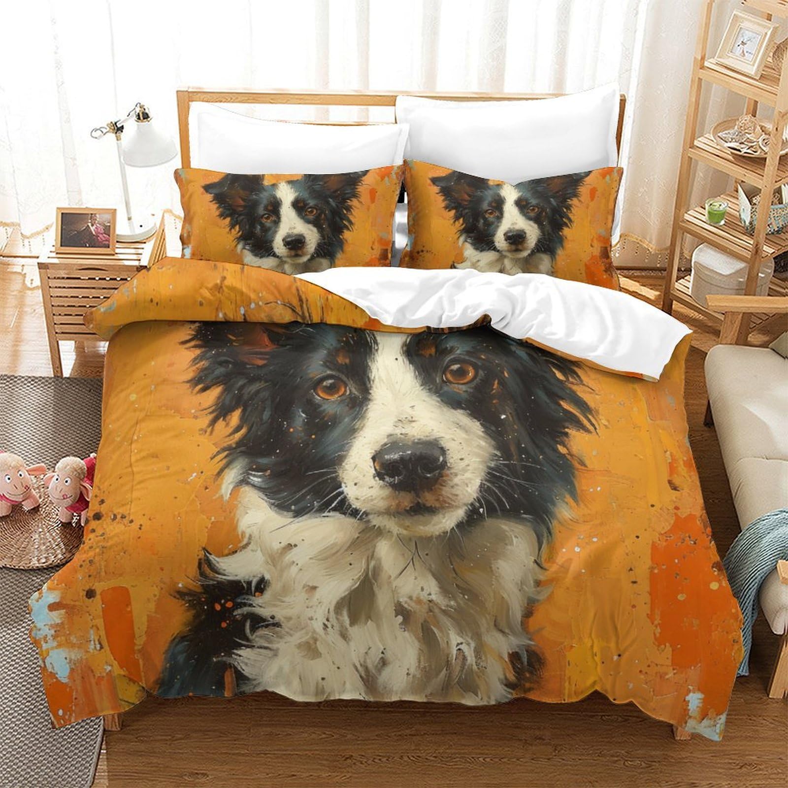 Housse de couette Berger Allemand 260x220cm en microfibre de qualité supérieure