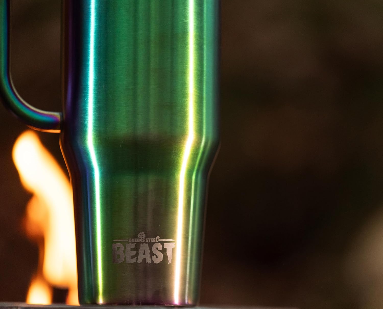 Beast 42 oz Tumbler with Handle Stainless Steel Vacuum Insulated Coffee Ice Cup Double Wall Travel Flask (Rainbow) - Image 4