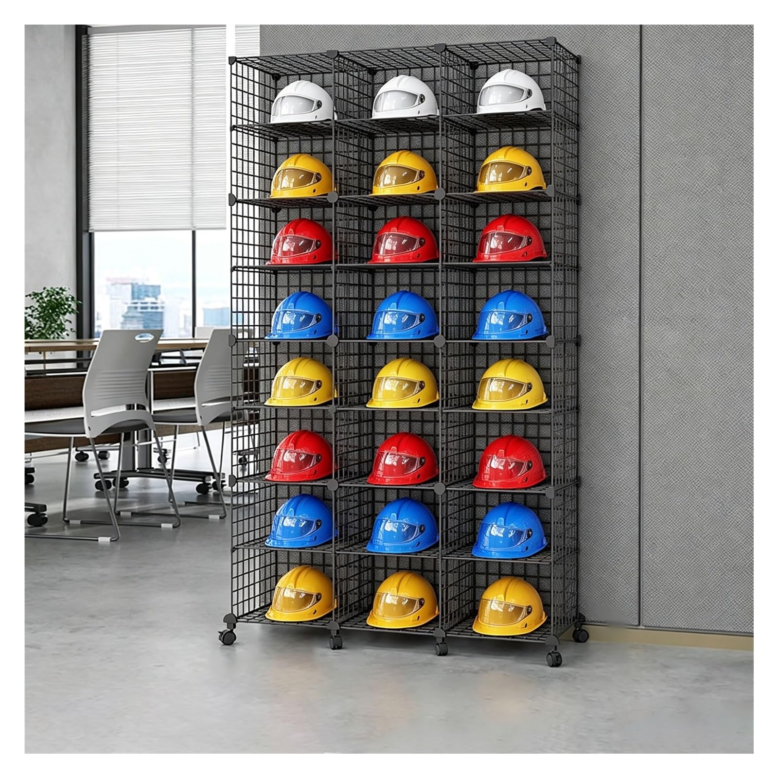 JYHHCYS Hard Hat Rack Safety Helmet Holder Organizer Floor-Standing