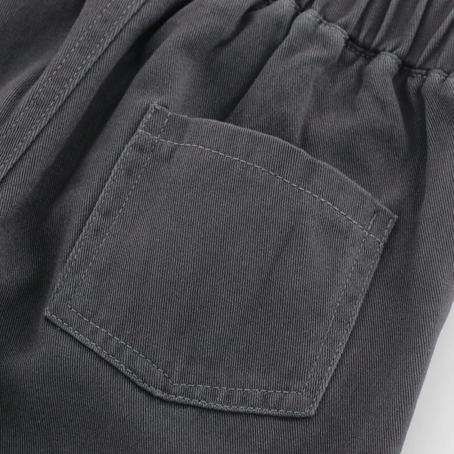 POBIDOBY Kids Pants Boys with Solid Color, Boys Slacks Pull on Pants for Spring & Autumn