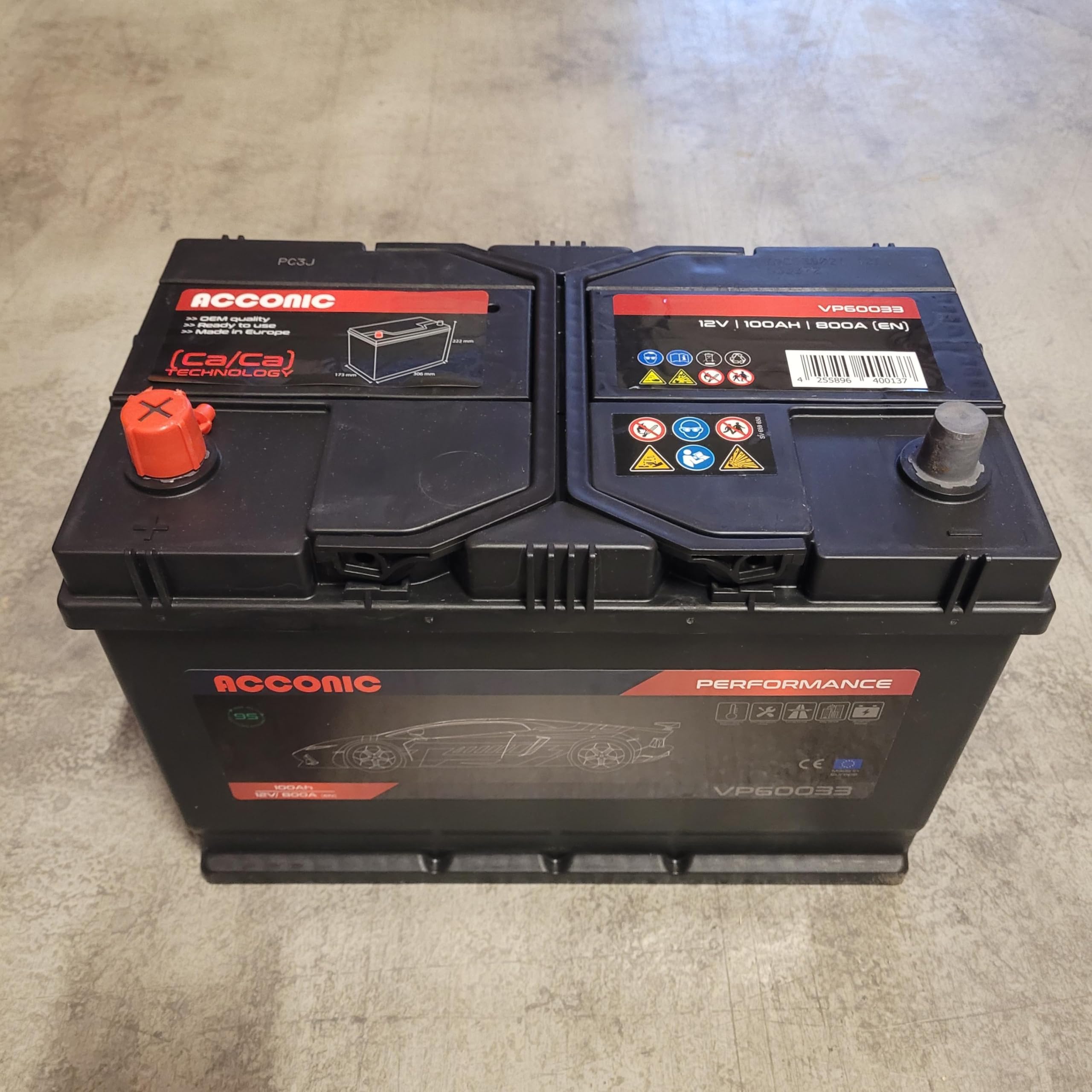 VP60033 Performance 100Ah Autobatterie ASIA ersetzt 95Ah (Pluspol Links)