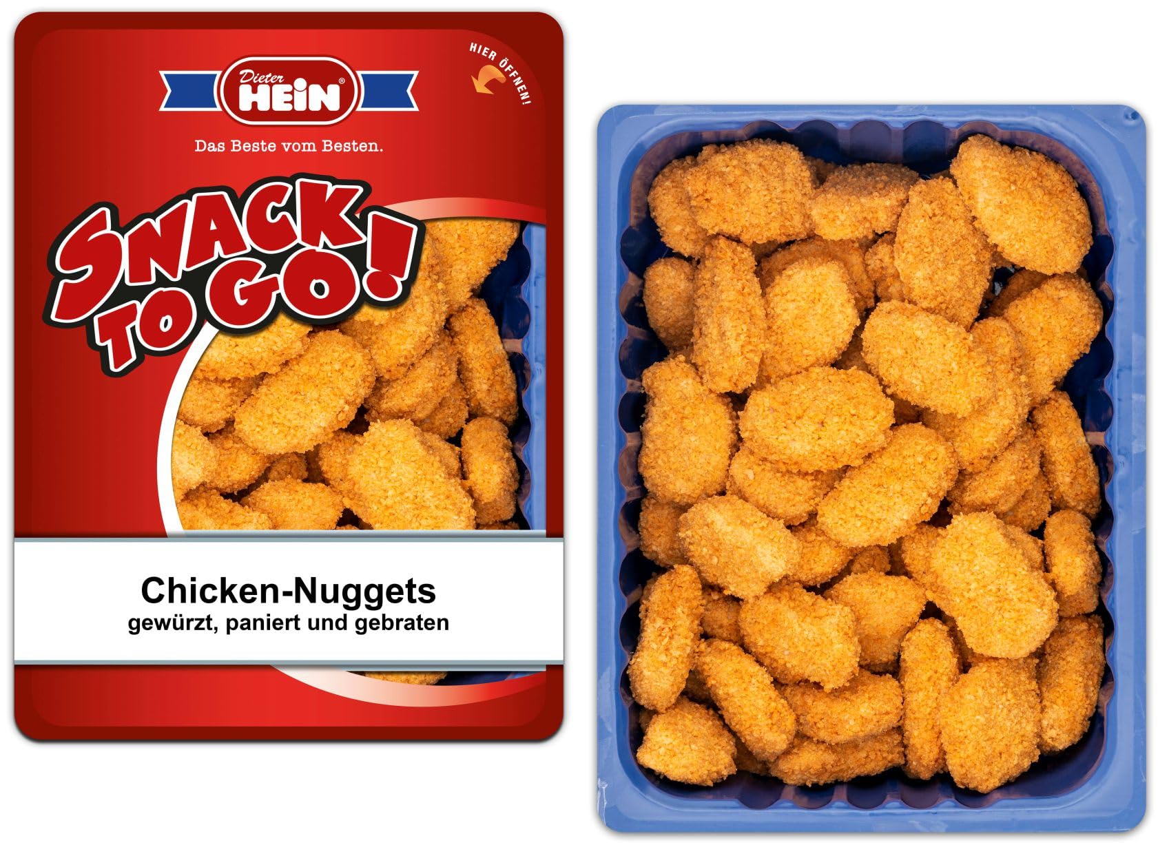 Chicken-Nuggets Hähnchenbrustfilet geformt 875g Dieter Hein