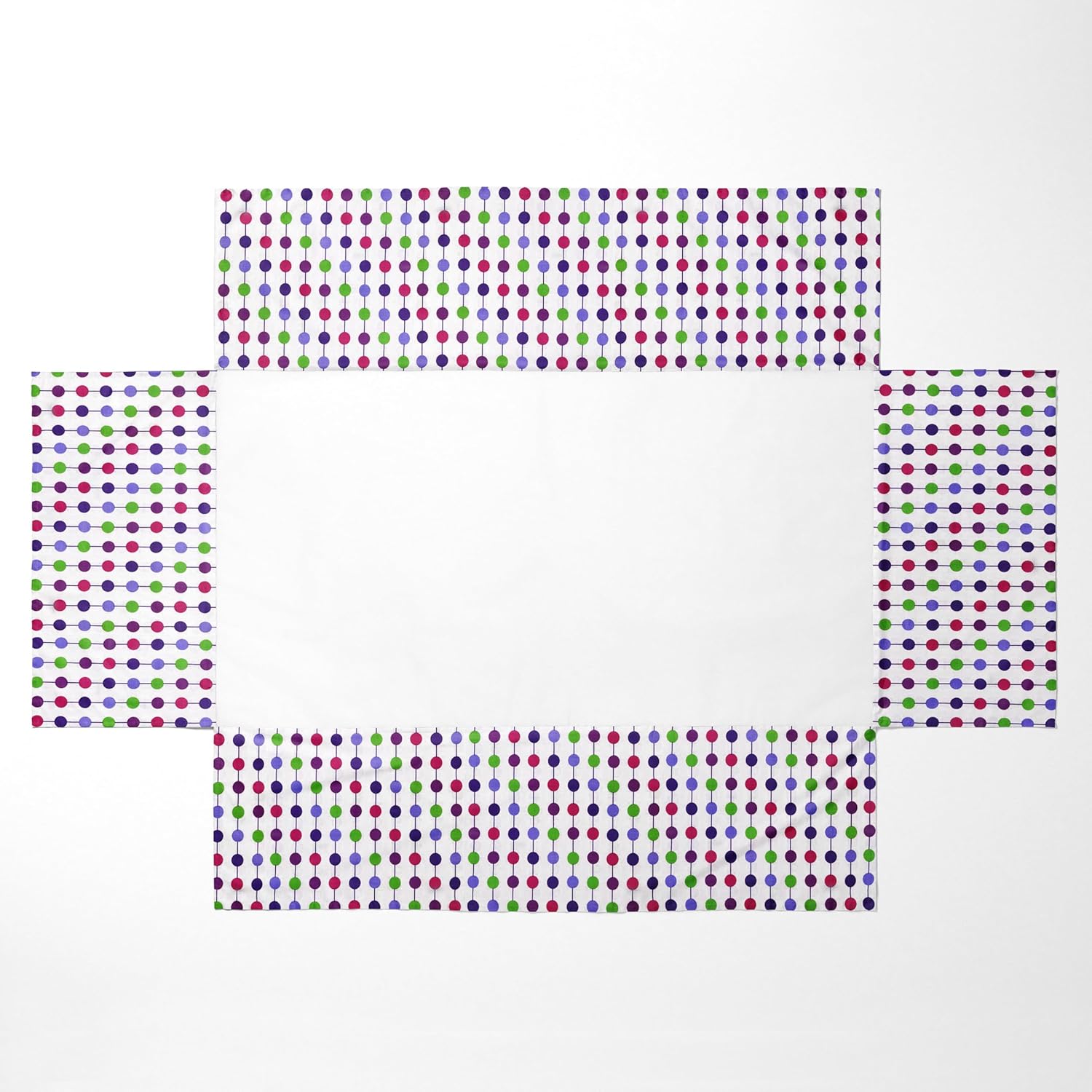 Bacati - Botanical Sanctuary Multicolor Purple Printed Crib/Toddler Bed Skirt