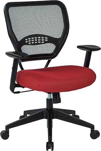 Miniatura 13 de Space Seating Serie 55 - Silla de escritorio de oficina ajustable con soporte lumbar integrado, malla negra Malla Negra,Azul (Blue Mesh),Malla
