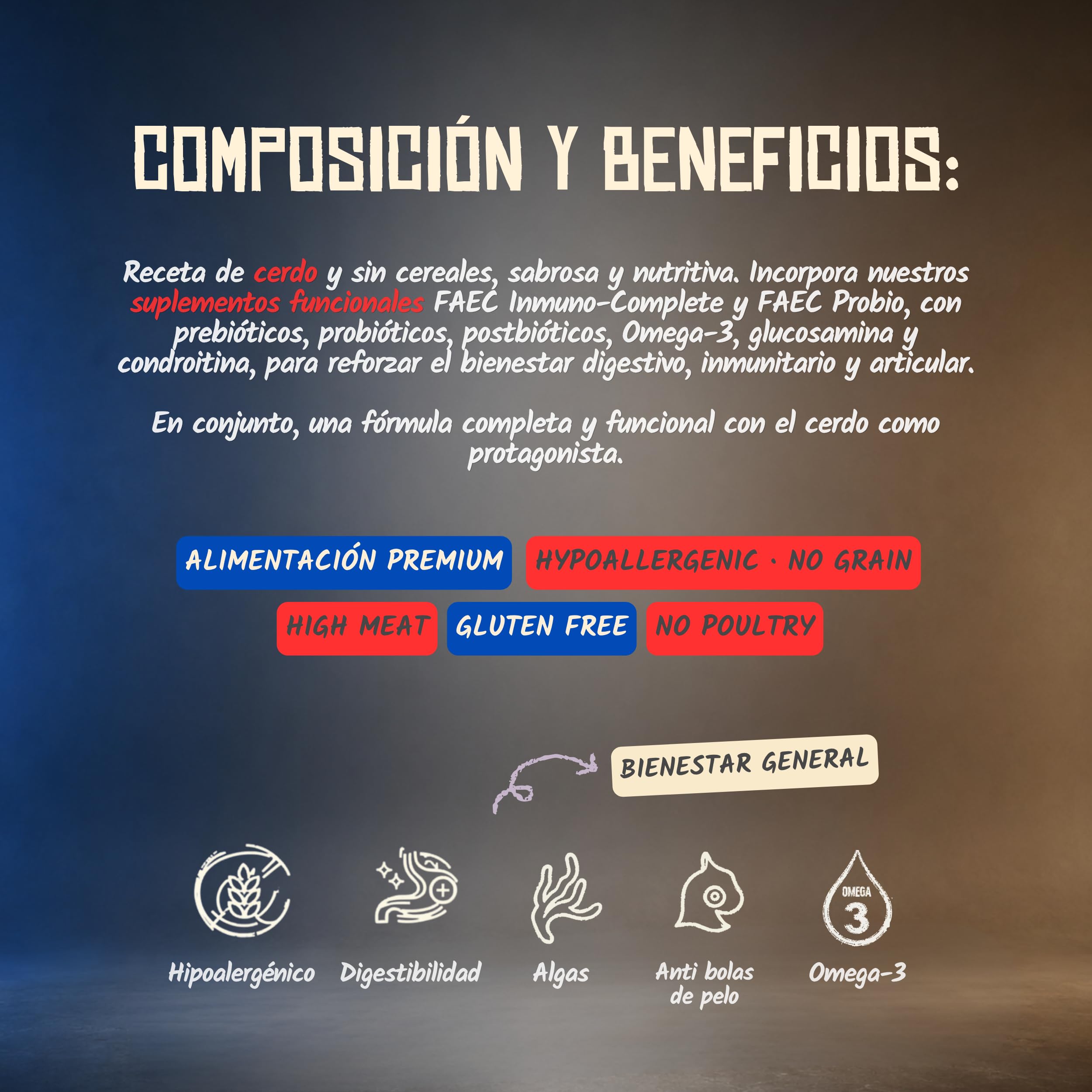 Lenda Grain Free Cerdo 5kg - Pienso Hipoalergenico Monoproteico para Gatos Sin Cereales - Comida para Gato Sin Cereales Sin Ave con Probioticos y Omega 3 para Piel y Digestion - No Grain