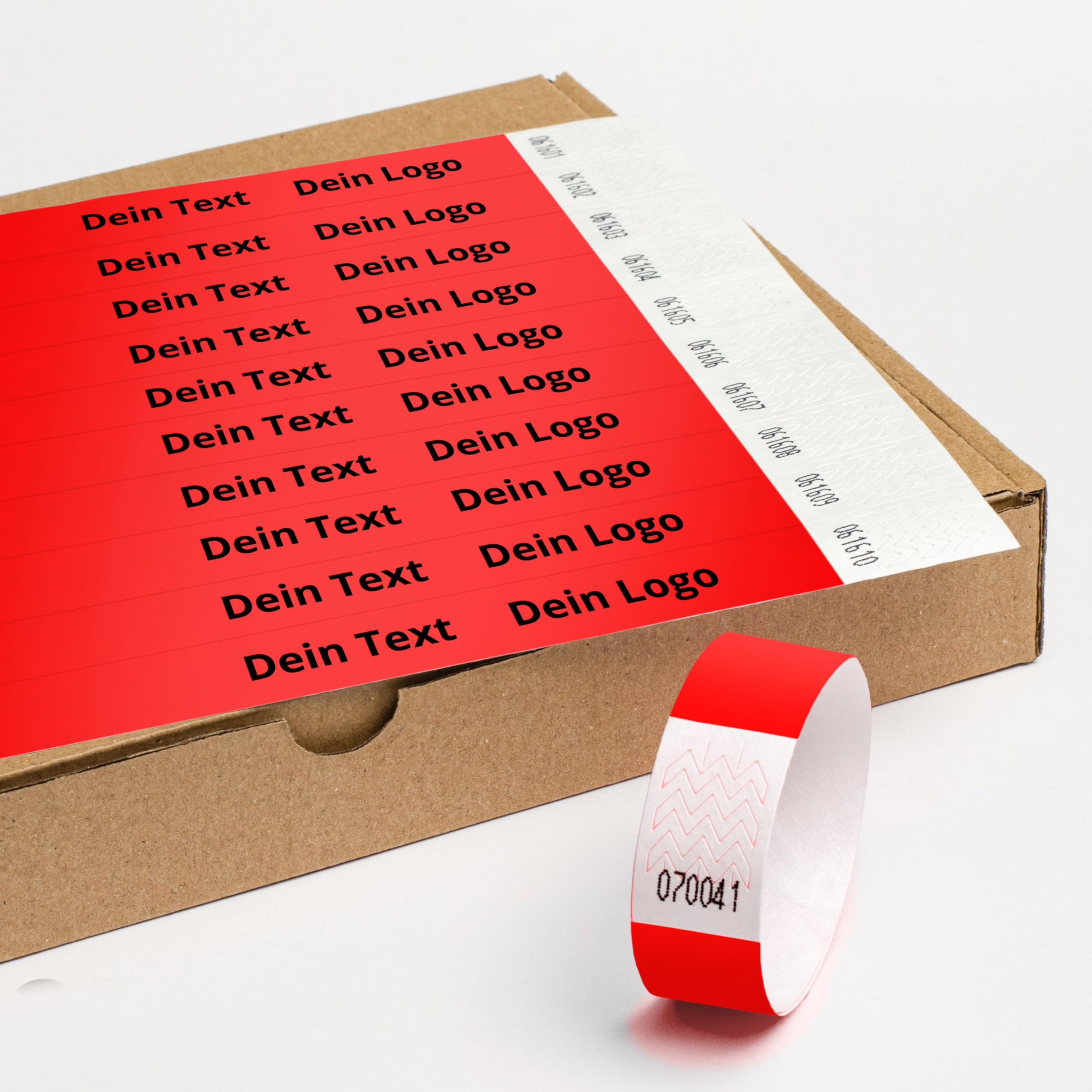 Bracelets Tyvek Evenementiel avec Une Impression Personnalisée 19 x 255 mm - 500 Pieces Bracelet Identification de Festival - Autocollant et Imperméable