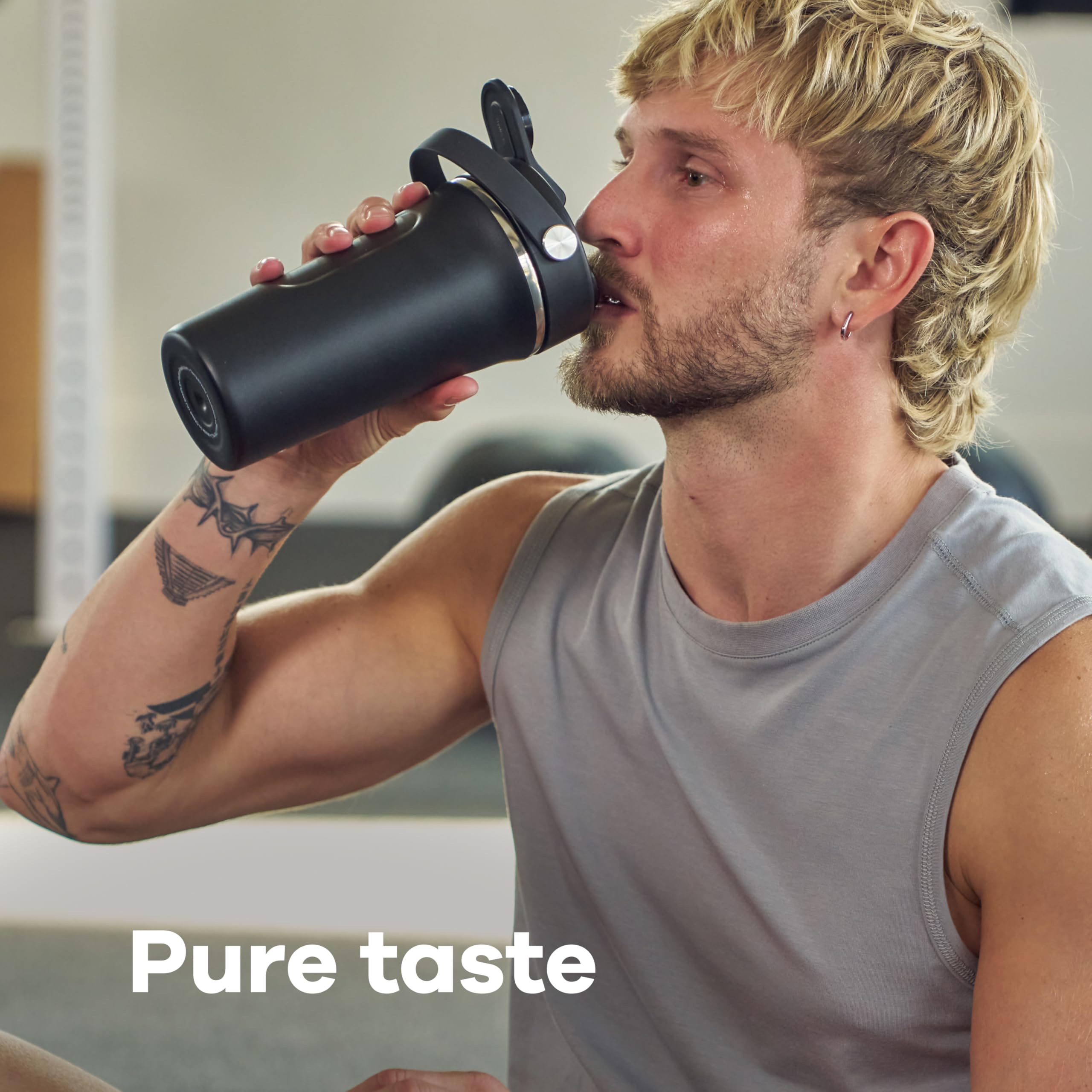 Hydro Flask - Insulated Stainless Steel Shaker Bottle 710 ml (24 oz) - Beccuccio a Chiusura Ermetica Flip Chug – Per Frullati Proteici e Integratori – Sfera Frusta – Freddo per 24 Ore - Popstar Pink