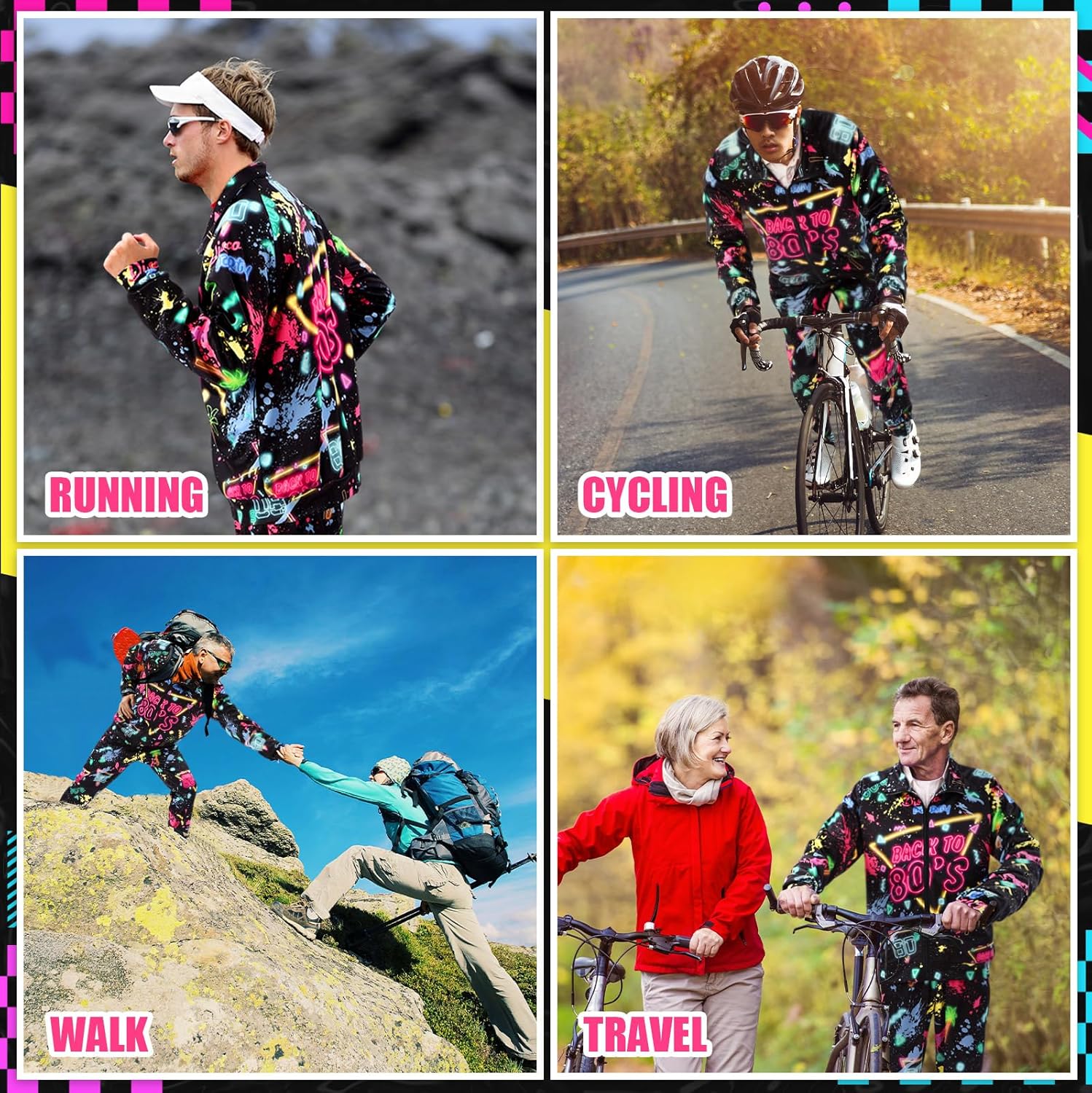 Mepase Retro 80s 90s Outfit for Men Side Taping Sportswear Urbanwear Streetwear Casual Long Sleeve 90s Tracksuit for Jogger - Image 7