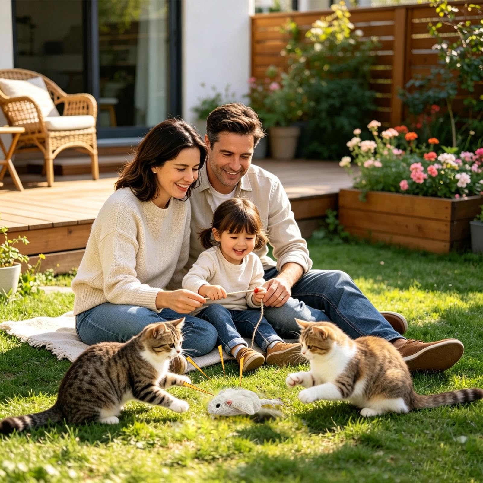 Jouet pour chat - Compagnon animal rechargeable avec son