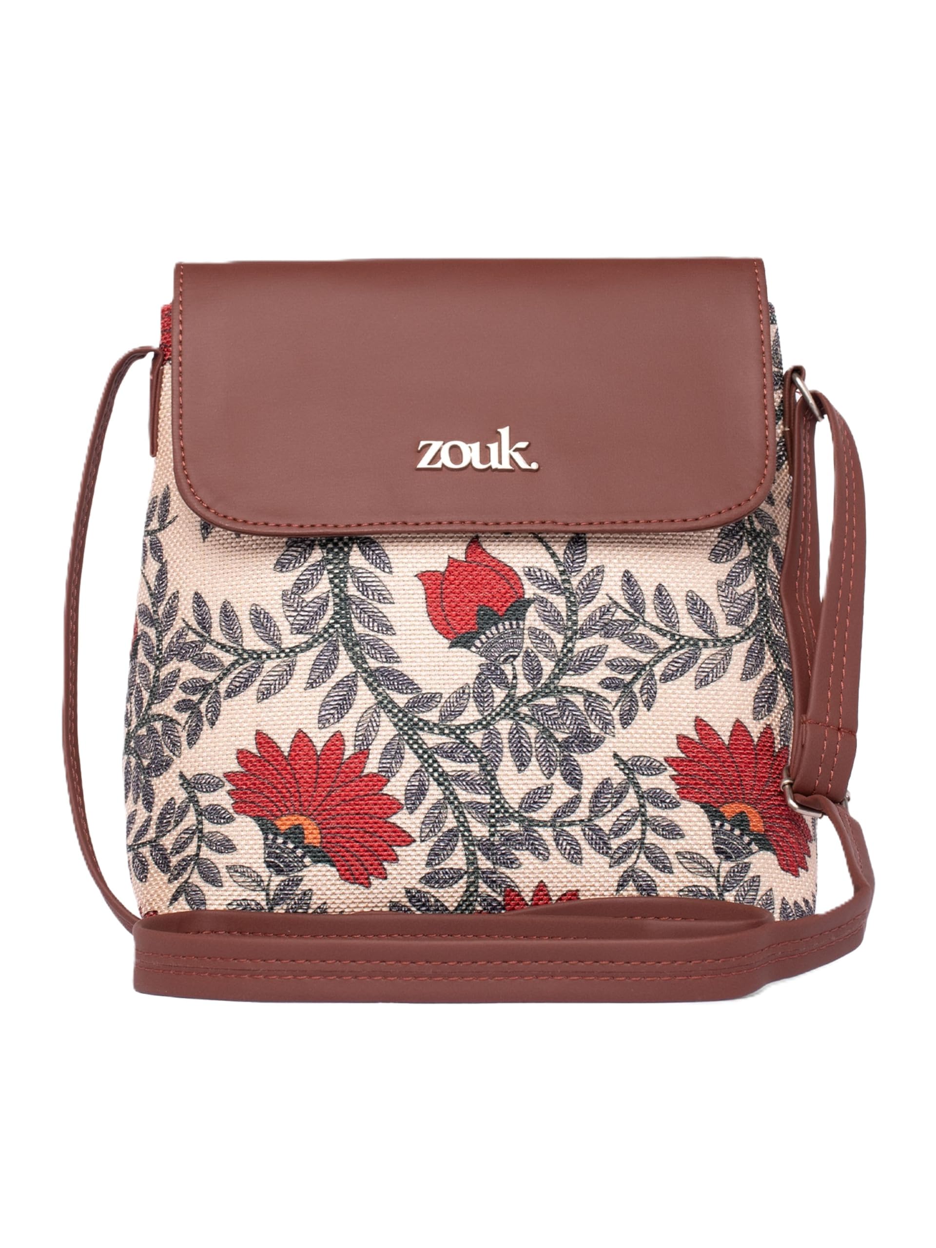 zouk Flap Sling Bag | Crossbody Bags for Women | Women's Handbags | Stylish | Vegan Leather Evening Bag | Travel & Office Use | Purse and Wallet |-picture-44