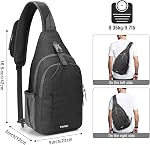 G4Free Sac à friser RFID Blocage sac à dos Sling Crossbody Coffre sac sac de jour pour les voyages de randonnée